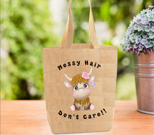 Highland Cow Tote Bag, Cow Bag, Personalised Tote Bag